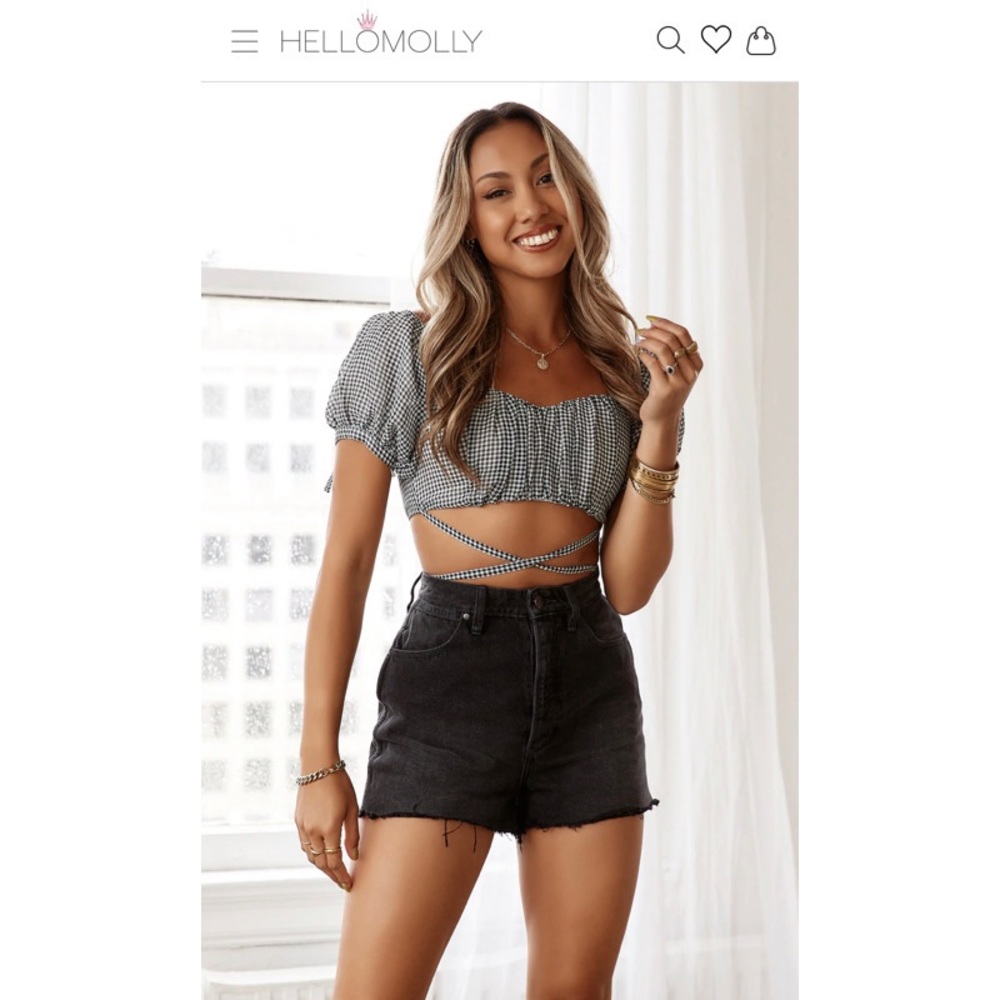 Hello Molly - HELLO MOLLY Scene Stealer Crop Black, Size US Small